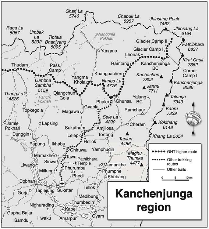 Kanchenjunga Region Map Trailblazer Guide Book